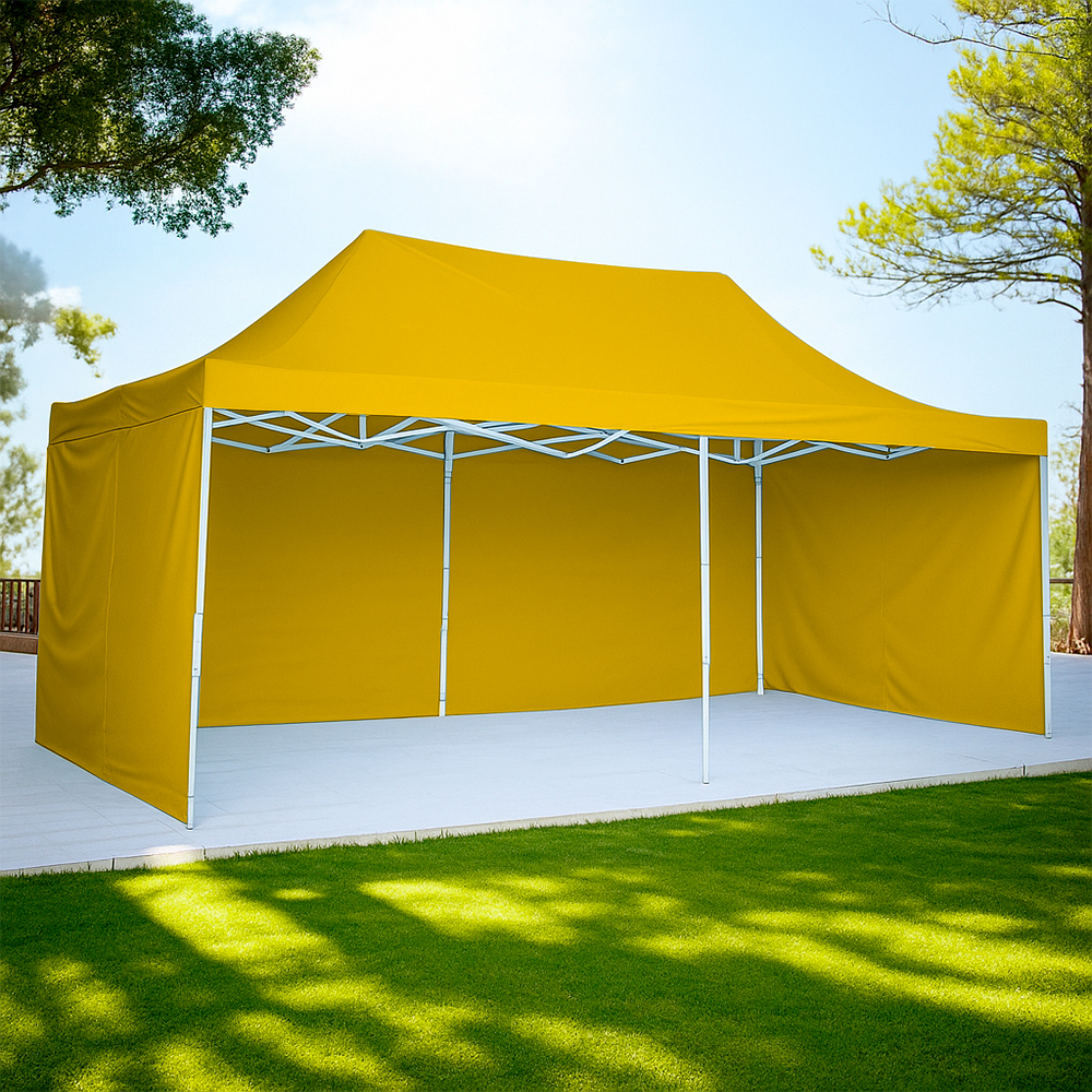 Foto 4 pulgar | Ilios Innova | Toldo Plegable Amarillo 3x4.5 Con Paredes Laterales  Impermeable  Velcro De Ajuste  Ideal Para Exterior.