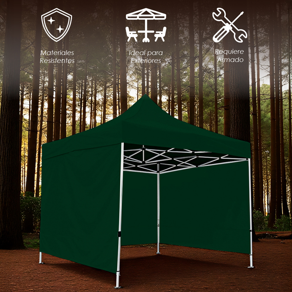 Foto 6 pulgar | Ilios Innova | Toldo Plegable Verde 3x3 Con Paredes Laterales  Impermeable  Velcro De Ajuste  Ideal Para Exterior.