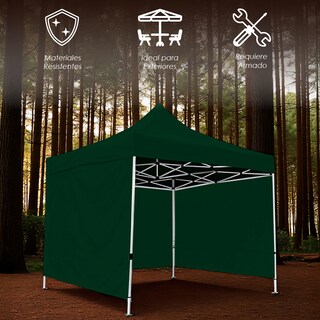 Foto 5 | Ilios Innova | Toldo Plegable Verde 3x3 Con Paredes Laterales Impermeable Velcro De Ajuste Ideal Para Exterior.
