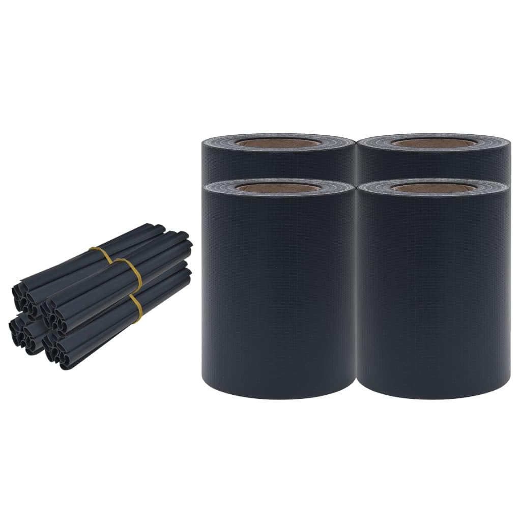 Pantallas De Privacidad Para Exteriores Vidaxl  Gris Oscuro Mate  35 M X 2 Cm  4 Unidades - Venta Internacional.