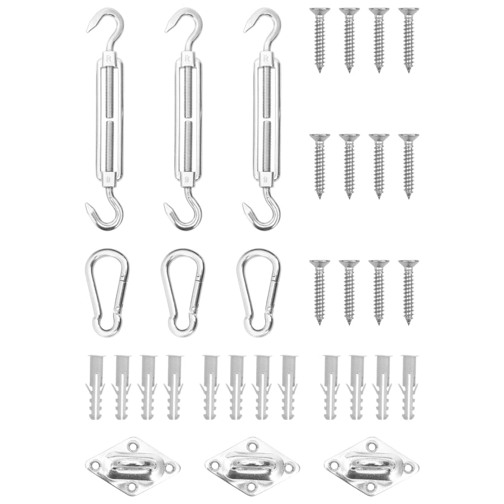 Juego De Accesorios Para Sombrillas Y Velas Vidaxl  Acero Inoxidable  9 Piezas - Venta Internacional.