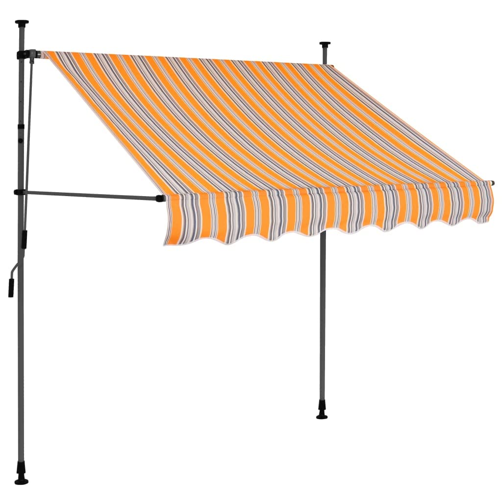 Foto 4 pulgar | Toldo Vidaxl Retráctil Manual De 2 M Con Luces Led Amarillo/azul - Venta Internacional.