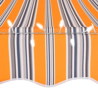 Foto 6 | Toldo Vidaxl Retráctil Manual De 2 M Con Luces Led Amarillo/azul - Venta Internacional.