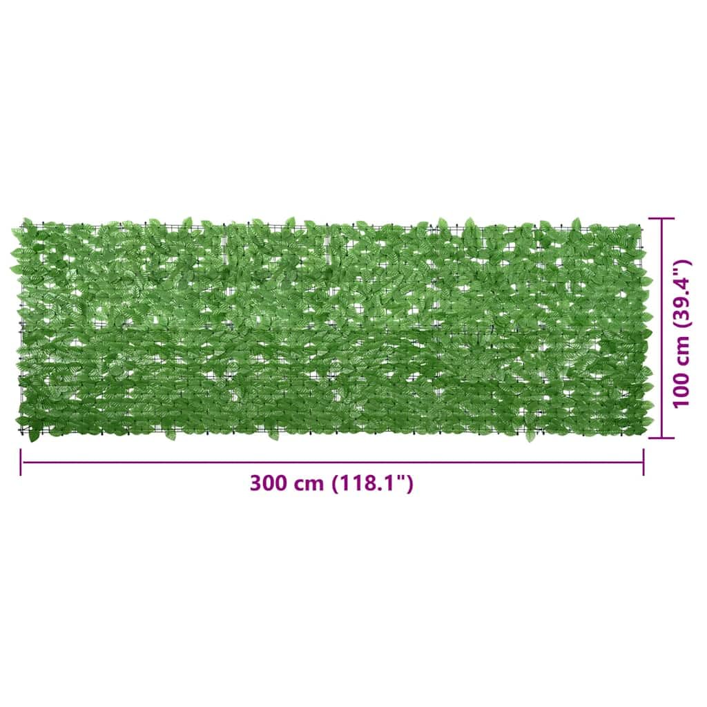 Foto 6 pulgar | Mampara Balcón Vidaxl Green Leaves 300x100 Cm De Polietileno - Venta Internacional.