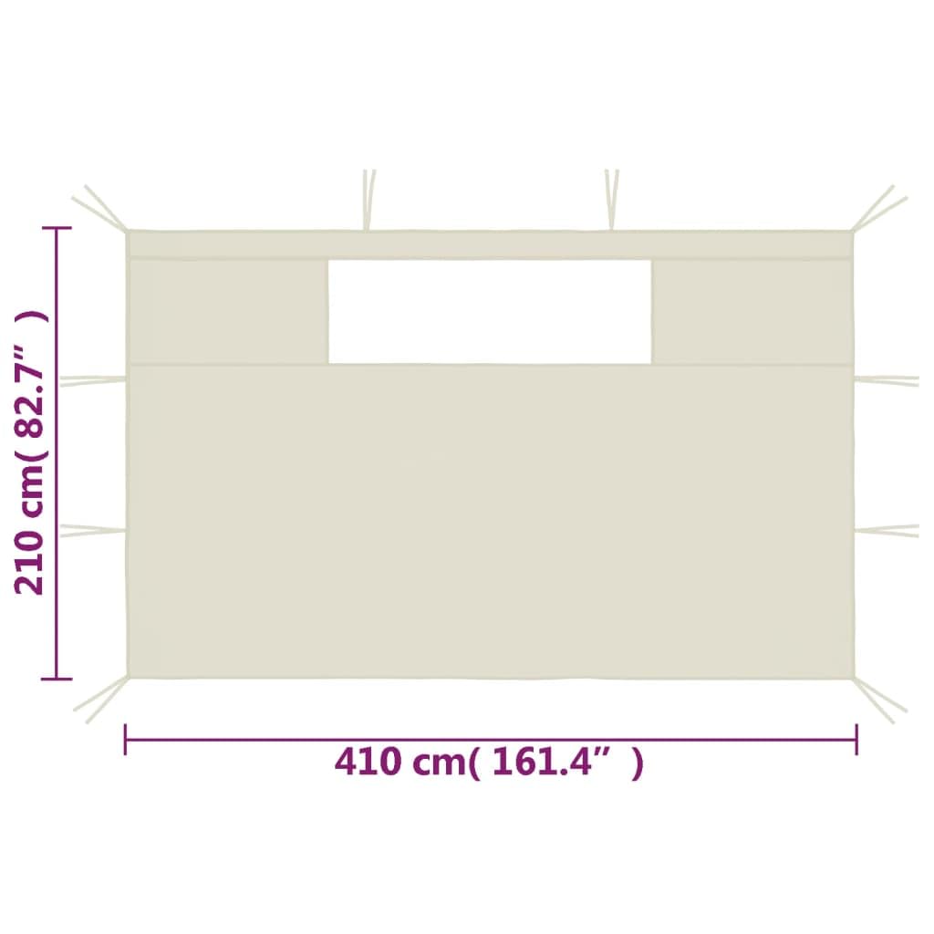 Foto 8 pulgar | Carpa Gazebo Sidewalls Vidaxl  Versátil  Para Fiestas Al Aire Libre  Color Crema - Venta Internacional.
