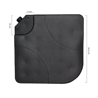 Foto 3 | Contrapeso Kecompras para Sombrilla Lateral Base en Cruz color Negro