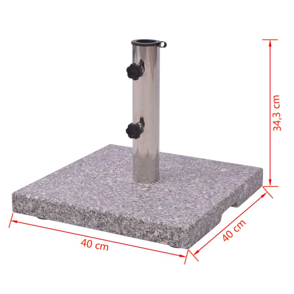 Foto 6 pulgar | Paragüero Vidaxl Con Base De Sombrilla De Granito, 20 Kg, Color Gris - Venta Internacional.