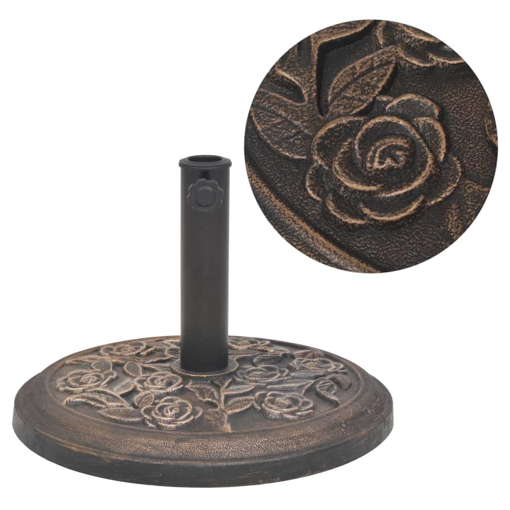Foto 2 pulgar | Soporte Para Sombrilla Vidaxl, Duradero Y Resistente A La Intemperie, Color Bronce - Venta Internacional.