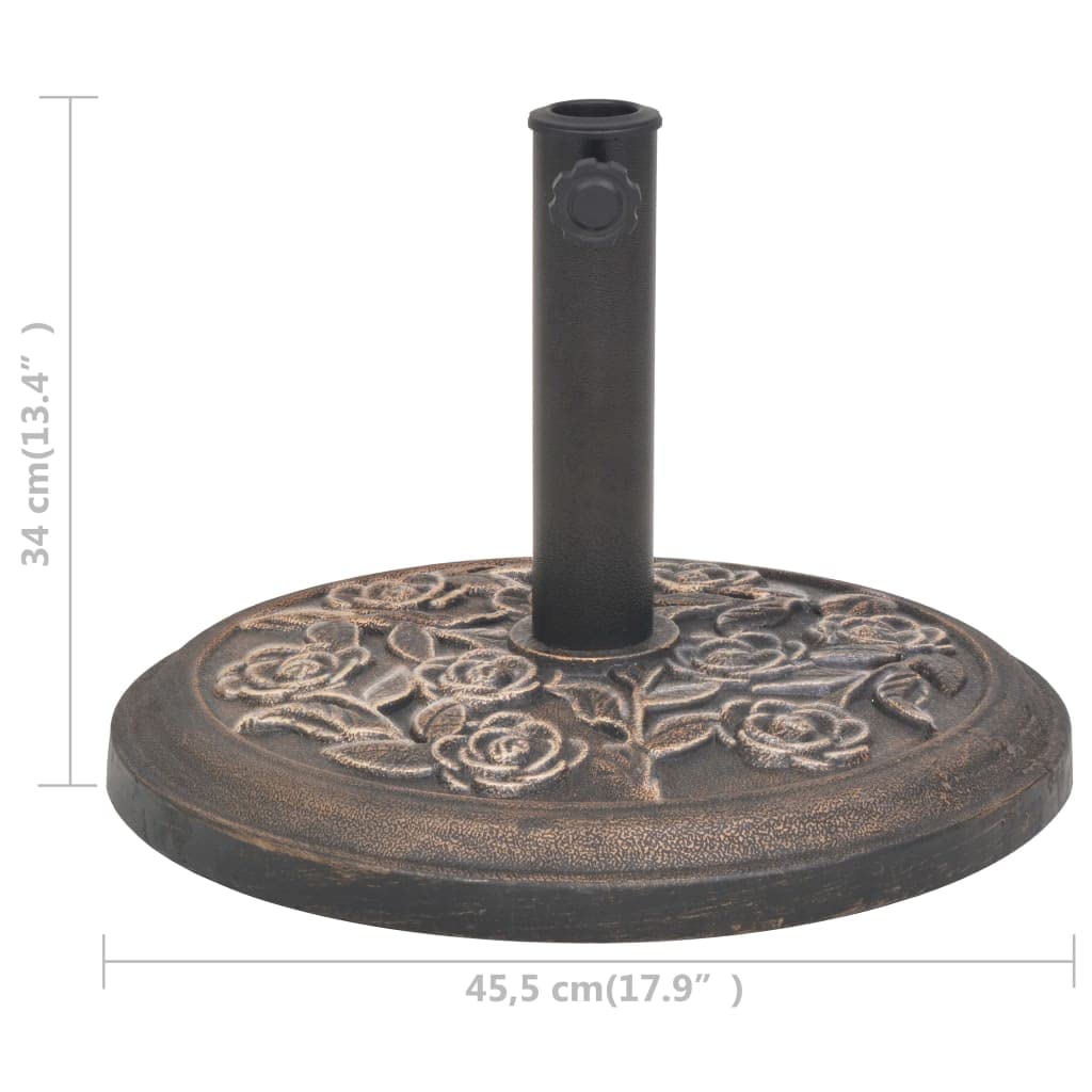 Foto 8 pulgar | Soporte Para Sombrilla Vidaxl, Duradero Y Resistente A La Intemperie, Color Bronce - Venta Internacional.