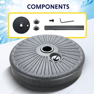 Foto 2 | Base Para Paraguas Ipower De Plástico Hdpe De 22,68 Kg De Capacidad, Color Negro - Venta Internacional.