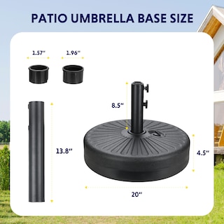 Foto 3 | Base Para Paraguas Ipower De Plástico Hdpe De 22,68 Kg De Capacidad, Color Negro - Venta Internacional.