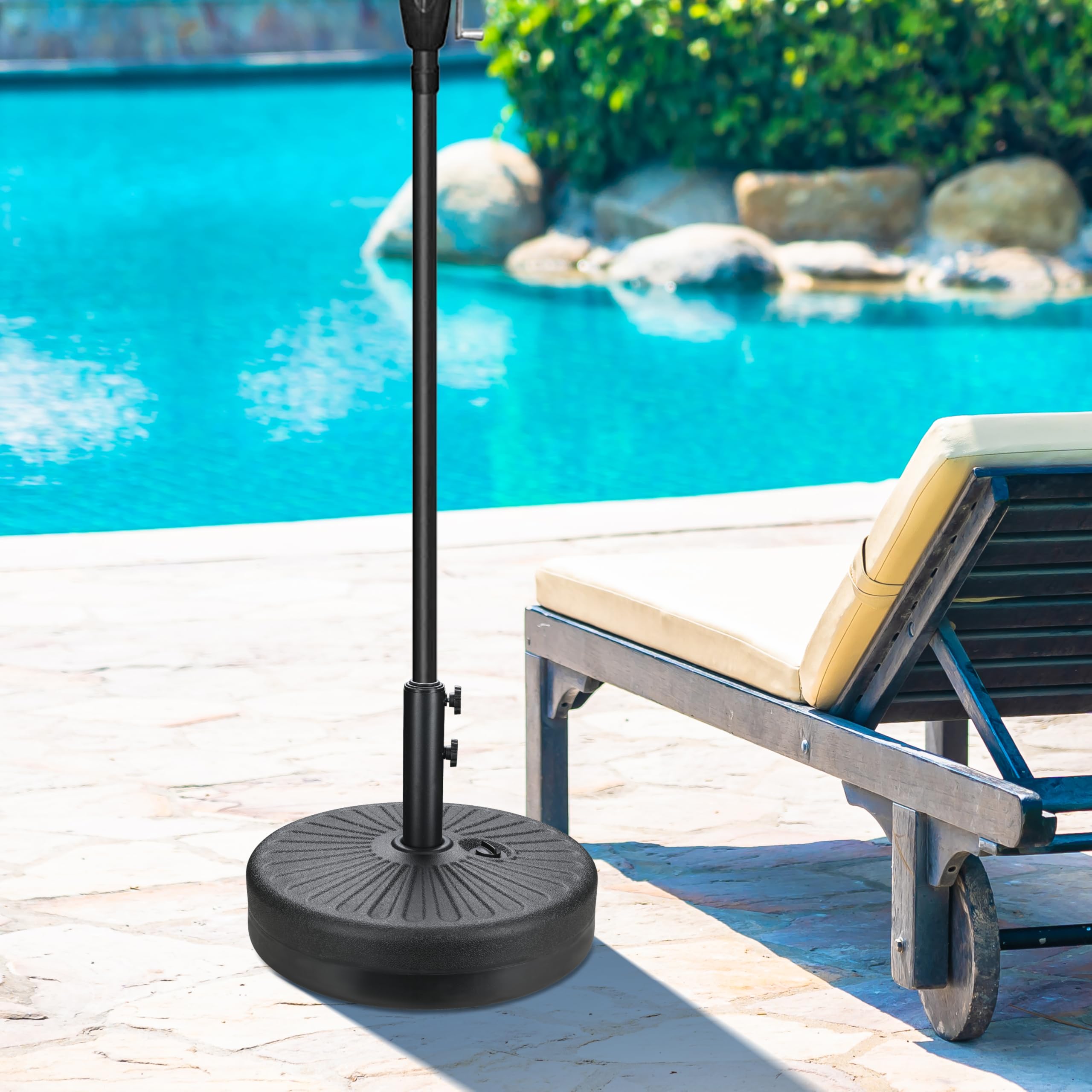 Foto 4 | Base Para Paraguas Ipower De Plástico Hdpe De 22,68 Kg De Capacidad, Color Negro - Venta Internacional.