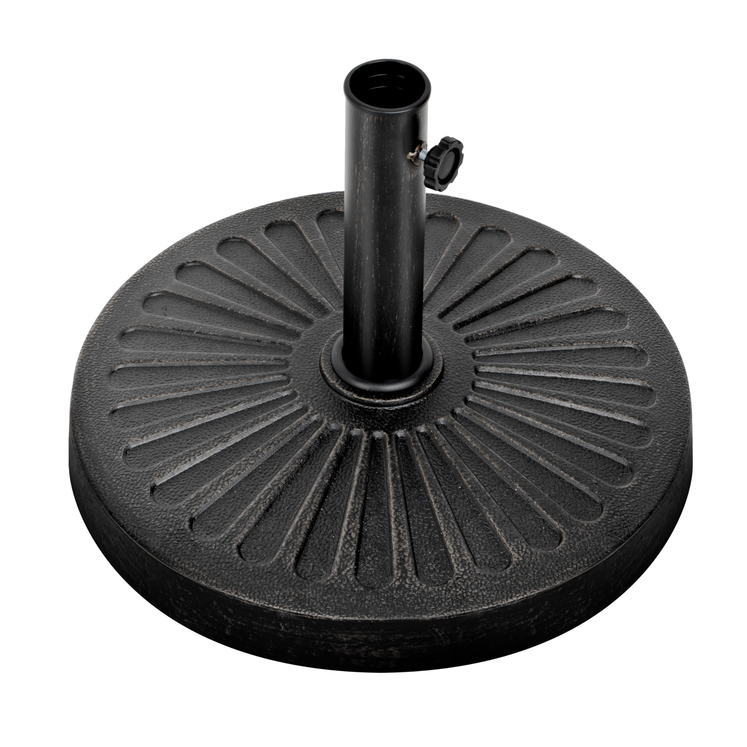 Base Para Paraguas Market Simple Deluxe Heavy Duty De 14 Kg, Color Negro - Venta Internacional.