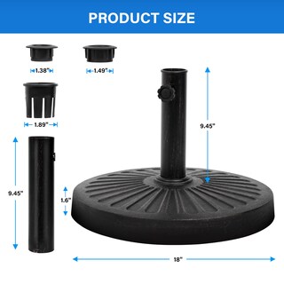 Foto 3 | Base Para Paraguas Market Simple Deluxe Heavy Duty De 14 Kg, Color Negro - Venta Internacional.