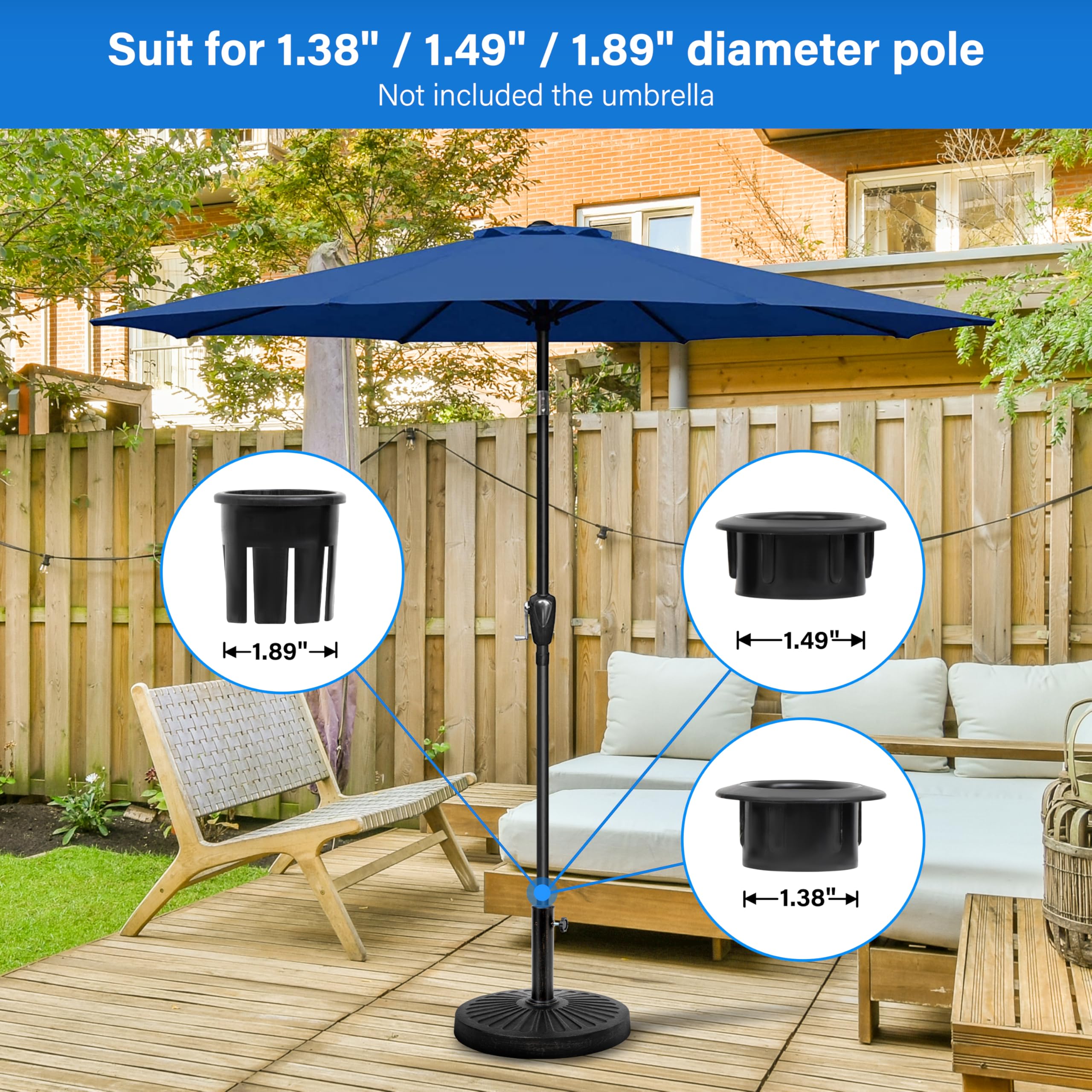 Foto 6 | Base Para Paraguas Market Simple Deluxe Heavy Duty De 14 Kg, Color Negro - Venta Internacional.