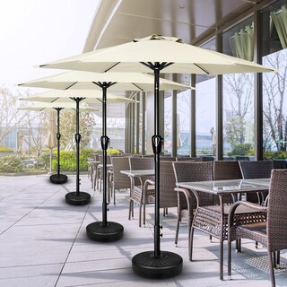 Foto 7 | Sombrilla De Patio Simple Deluxe, 2,3 M, Para Exteriores, Color Blanco Cremoso - Venta Internacional.
