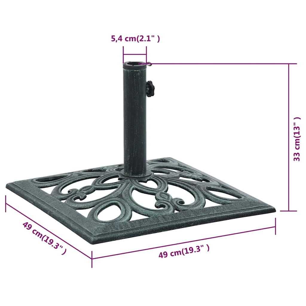 Foto 4 pulgar | Base Cuadrada Para Paraguas Vidaxl Para Exteriores, 12 Kg, Hierro Fundido - Venta Internacional.