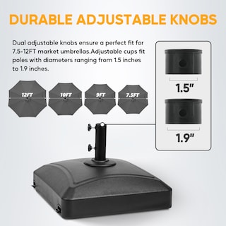 Foto 3 | Base Para Sombrilla Healsmart Rellenable 56 7 Kg De Capacidad Color Negro - Venta Internacional.