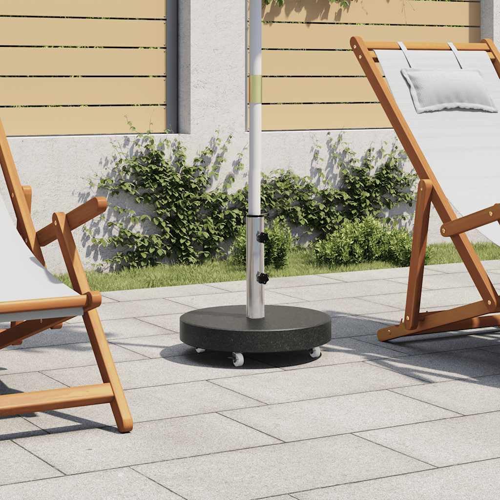 Foto 2 | Base Redonda Vidaxl De Granito De 30 Kg Con Ruedas De 45 Cm De Diámetro  Color Negro - Venta Internacional.