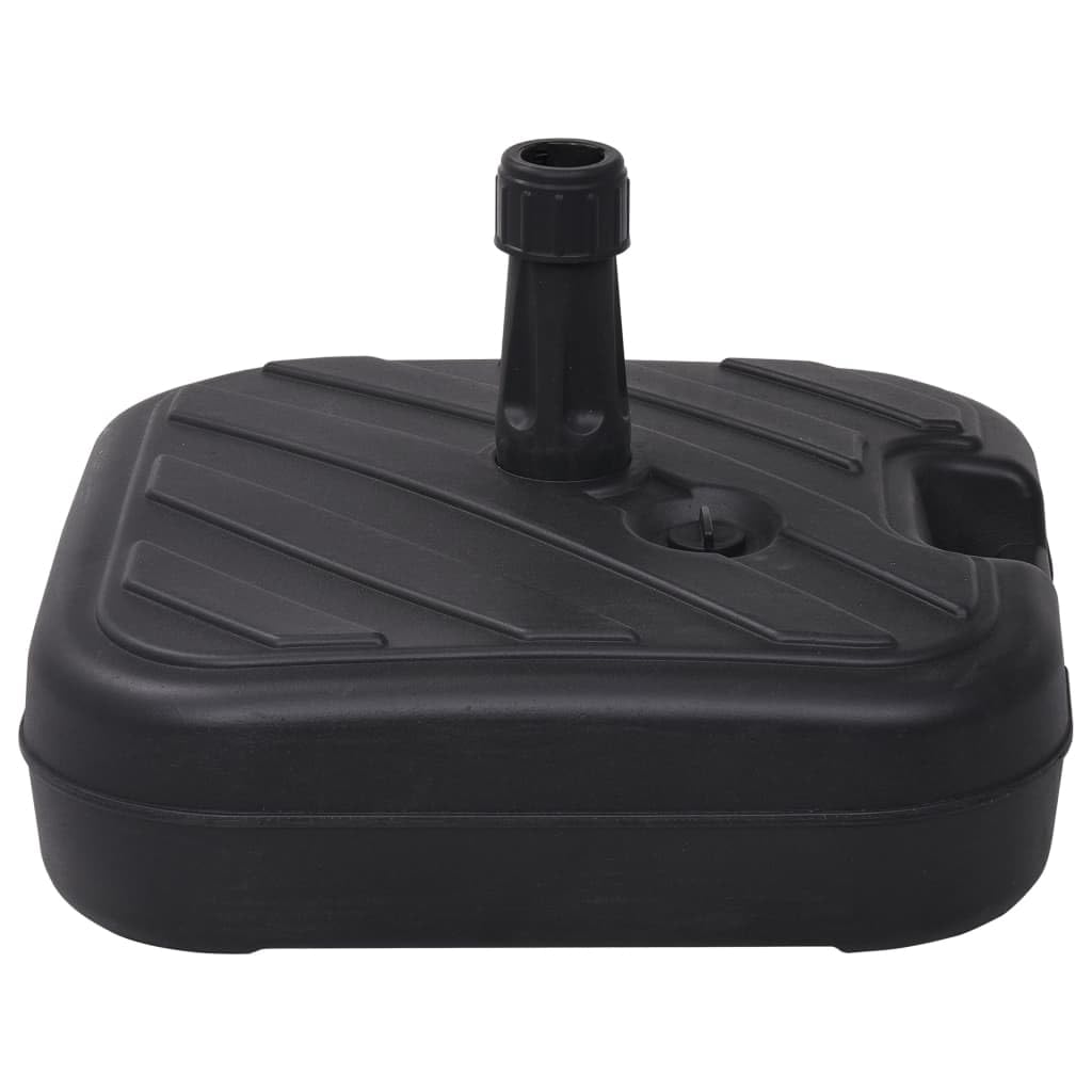 Base Para Paraguas Vidaxl  Diseño De Ratán  Color Negro  Capacidad De 24 Litros - Venta Internacional.