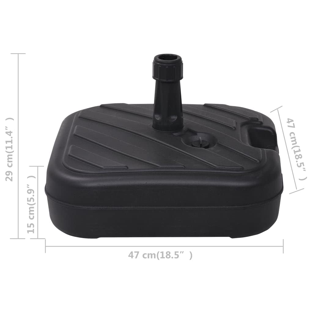 Foto 6 pulgar | Base Para Paraguas Vidaxl  Diseño De Ratán  Color Negro  Capacidad De 24 Litros - Venta Internacional.