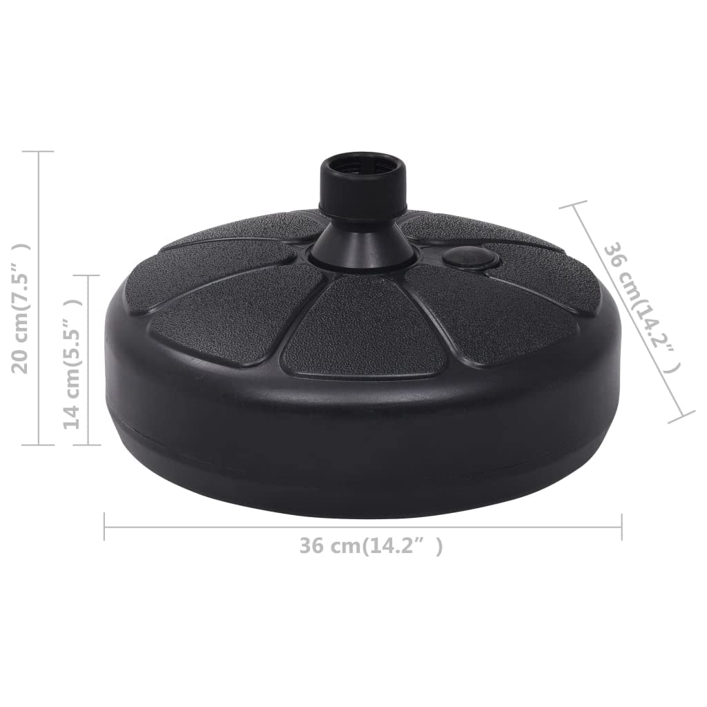 Foto 6 pulgar | Base Redonda Vidaxl Para Paraguas Exterior  Resistente  Negra - Venta Internacional.