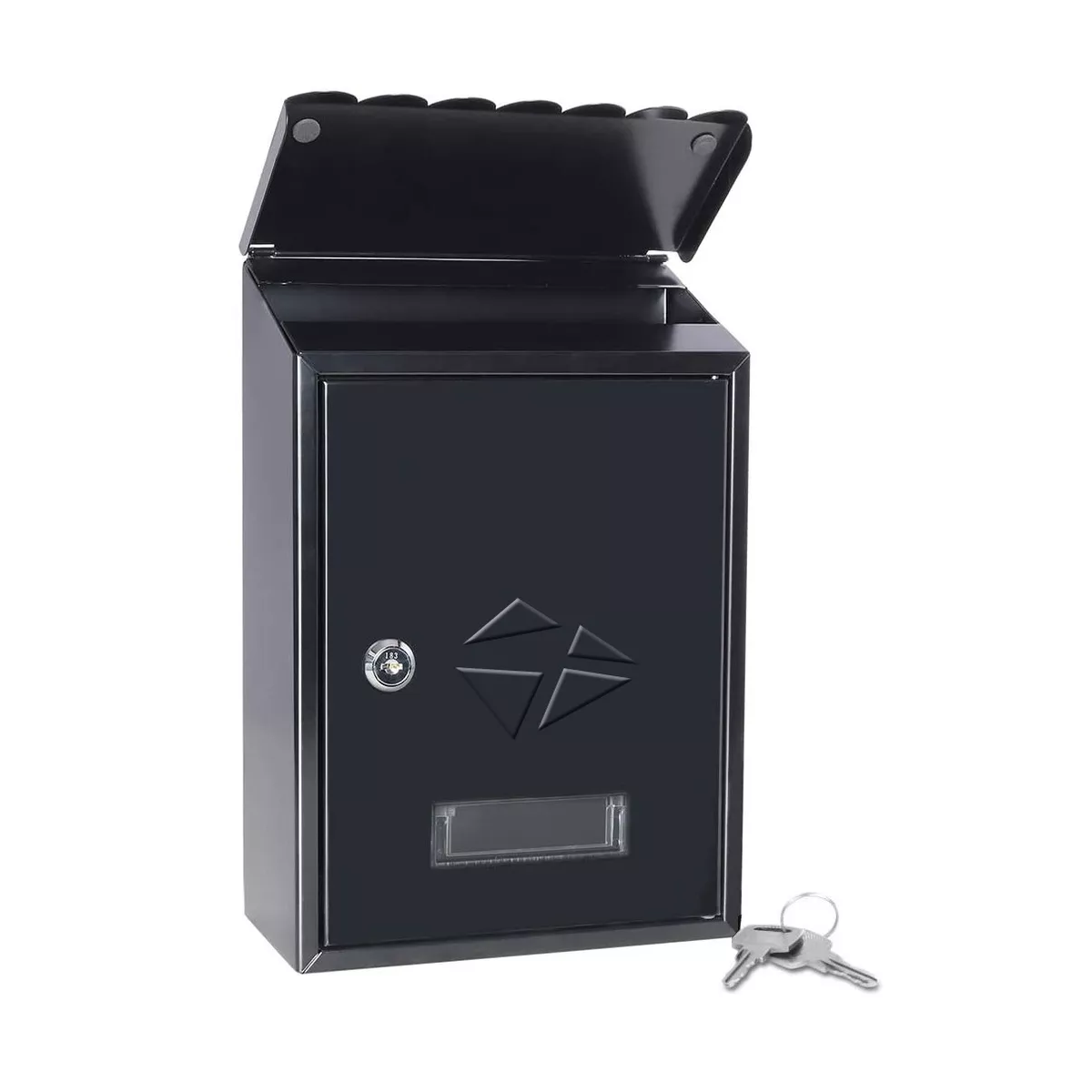 Buzón Metálico Con Llave Cartas Correo Exterior Eo Safe Imports Esi-16449 Negro