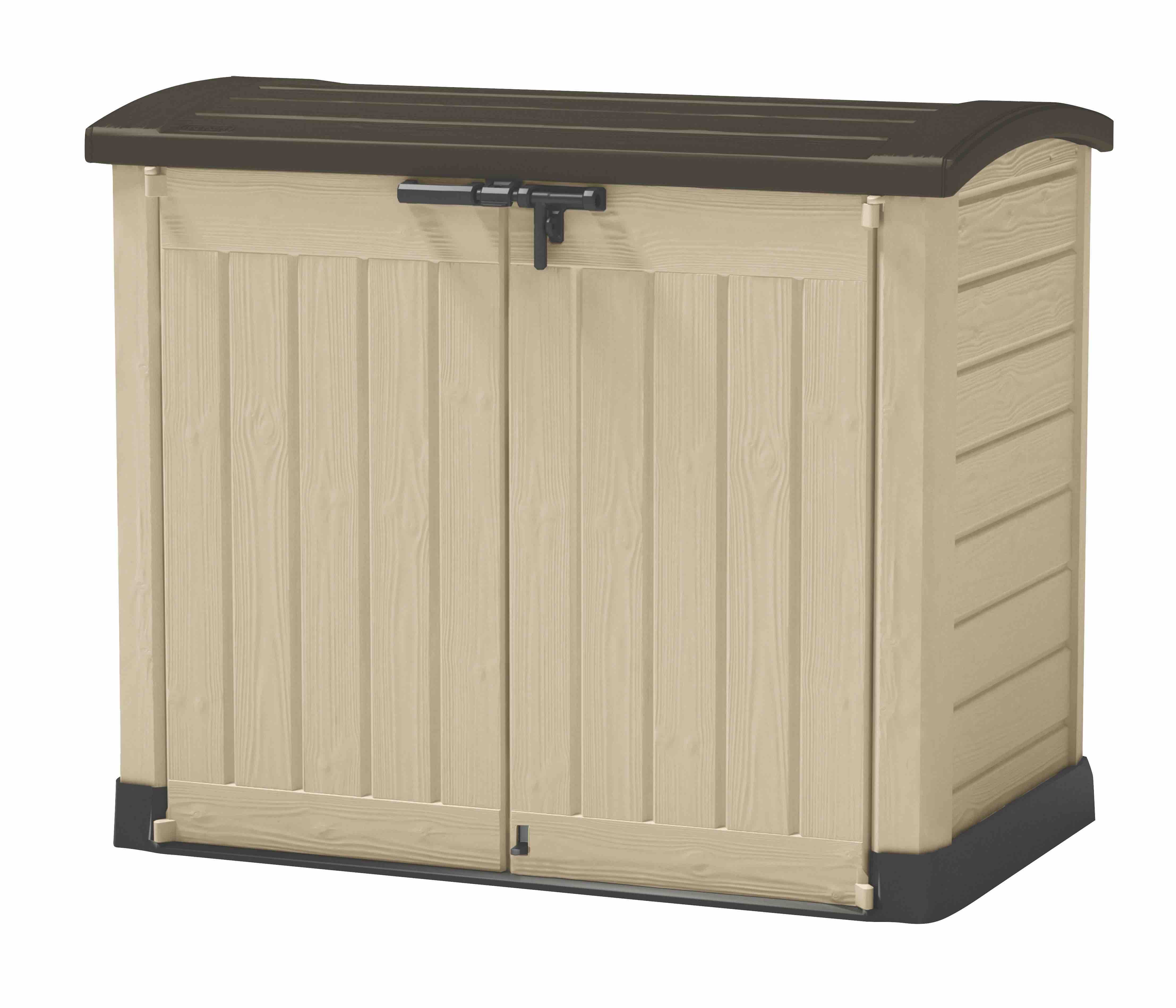Cobertizo Arc 1200 Litros 76 X 146 X 120 Cm Color Arena Textura Madera