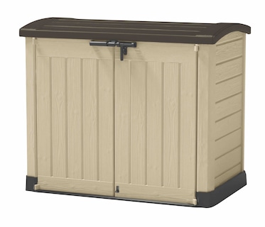 Foto 1 | Cobertizo Arc 1200 Litros 76 X 146 X 120 Cm Color Arena Textura Madera