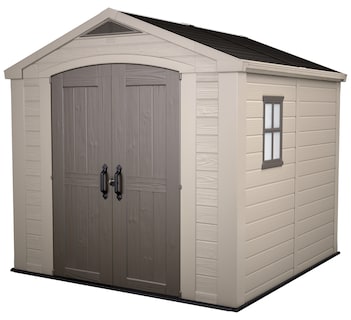 Foto 1 | Deposito Exteriores Factor 8x8 Pies -256.5x255x243 Cm (doble Puerta) Color Beige / Topo