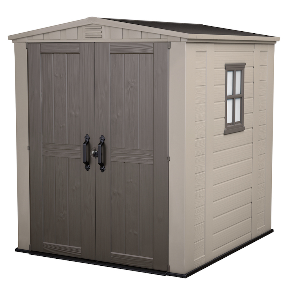 Deposito Exteriores Factor 6x6 Pies 178x195x208 Cm (doble Puerta) Color Beige / Topo