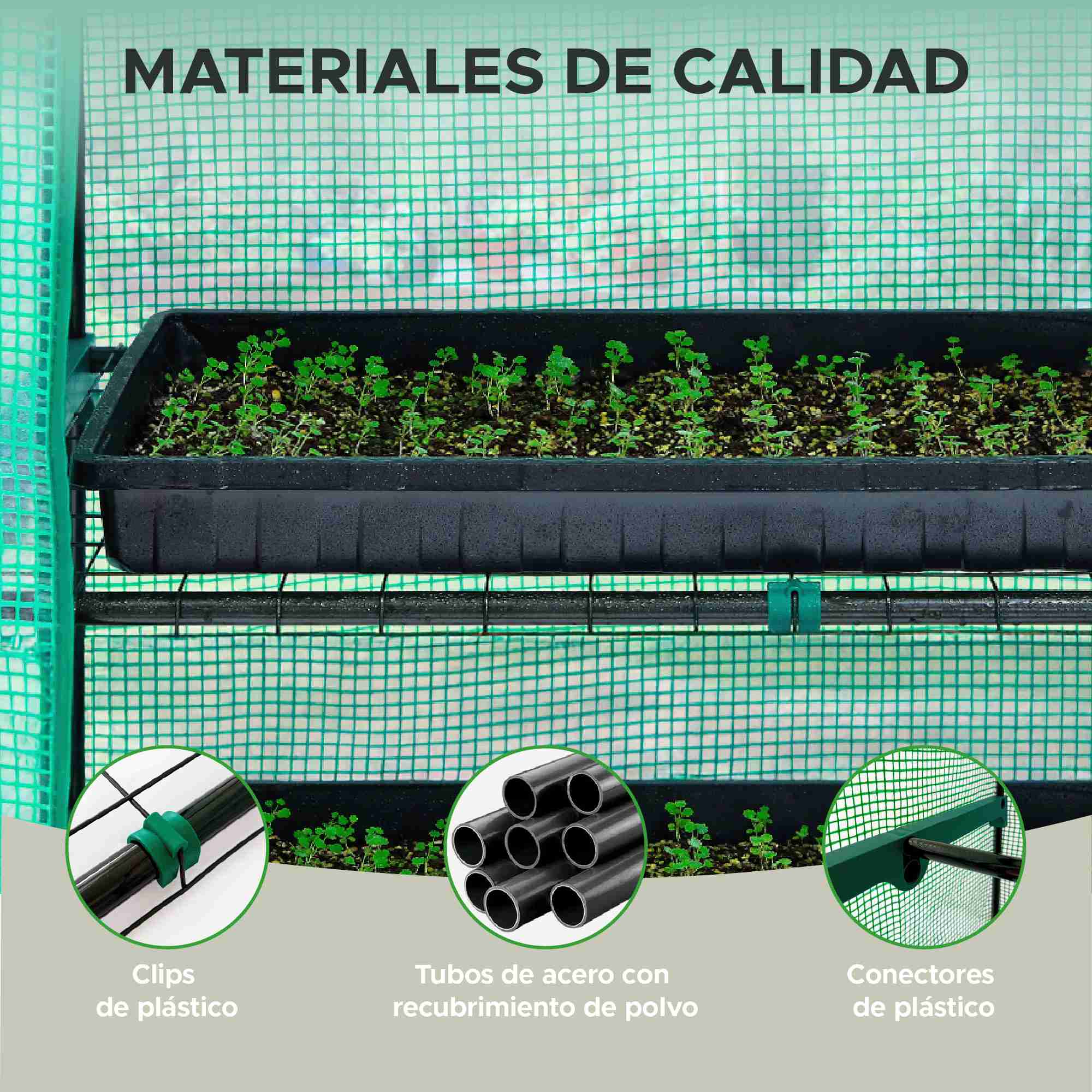 Foto 5 pulgar | Invernadero Portátil Elly De 4 Niveles Con Cubierta Reforzada Y Estantes Metálicos Para Interior Y Exterior