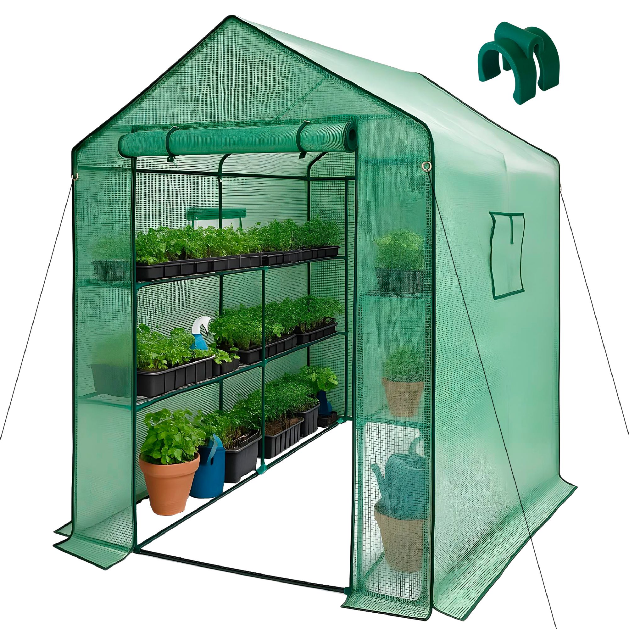 Foto 1 | Invernadero Portátil Elly 3 Niveles Con Cubierta Y Estacas Para Jardín O Interior