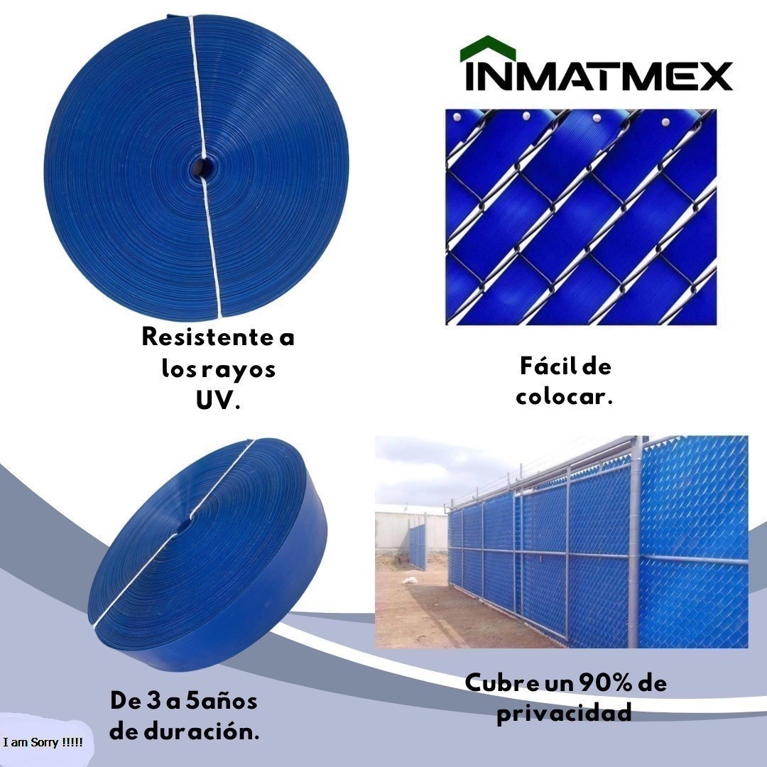 Foto 3 pulgar | Cinta Rompevientos Inmatmex Azul 100 m2