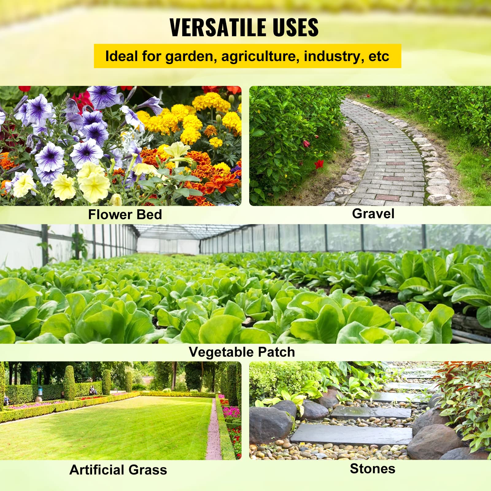 Foto 6 | Barrera De Tela Vevor Heavor Heavy Duty, 1,2 X 91,4 M, 165 G/m², Color Negro - Venta Internacional.