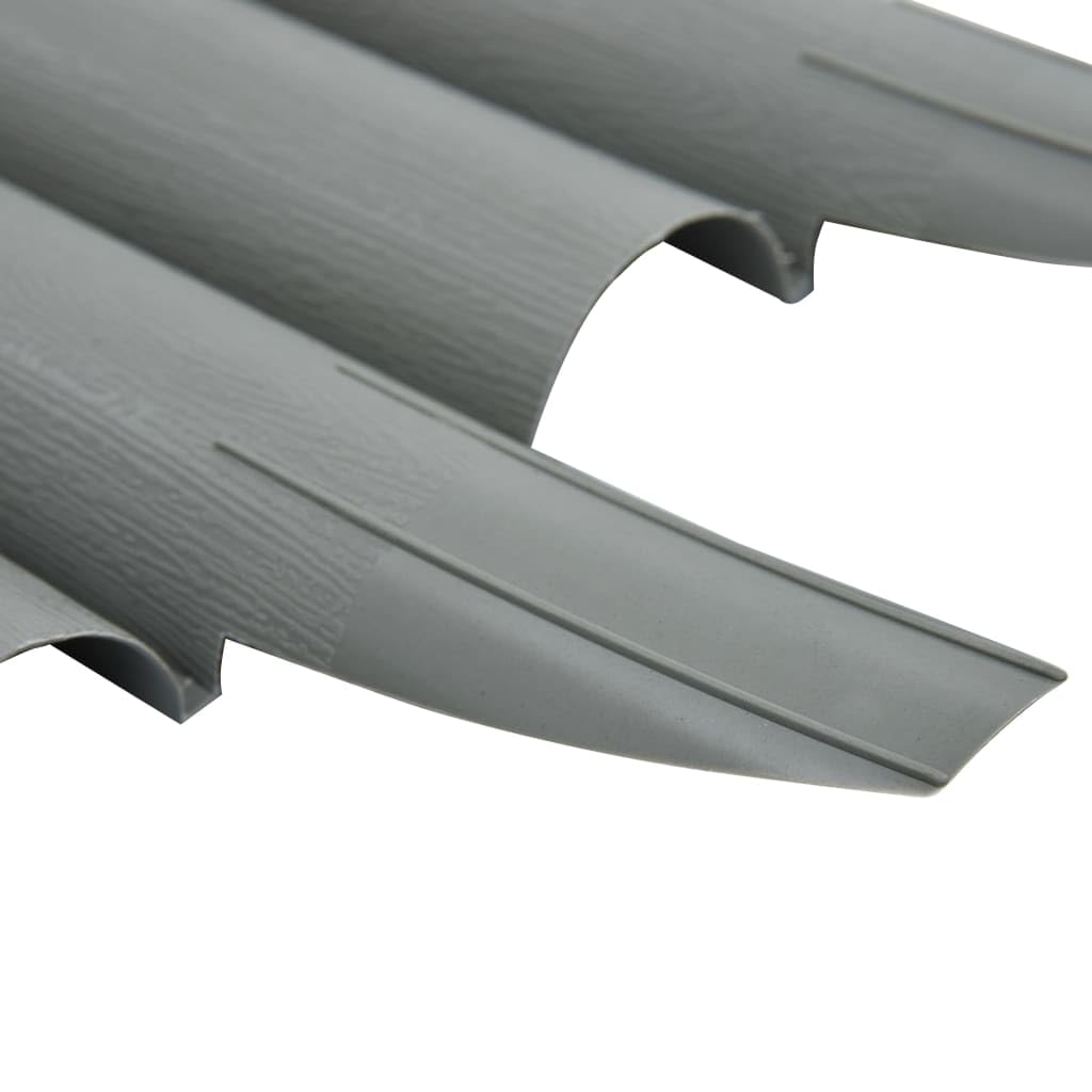 Foto 7 | Bordes Para Césped Vidaxl  Diseño De Troncos De Polipropileno Gris  36 Unidades - Venta Internacional.