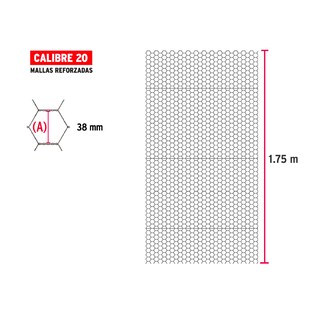 Foto 3 | Rollo Malla Hexagonal 1.75x45 M Cal.20 38mm 44661 Fiero
