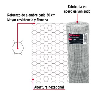 Foto 2 | Rollo Malla Hexagonal 1.5x45 M Cal.20 38mm 44660 Fiero