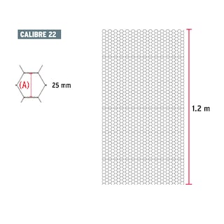 Foto 4 | Rollo Malla Hexagonal 1.2x45 M Cal.22 25mm 44657 Fiero