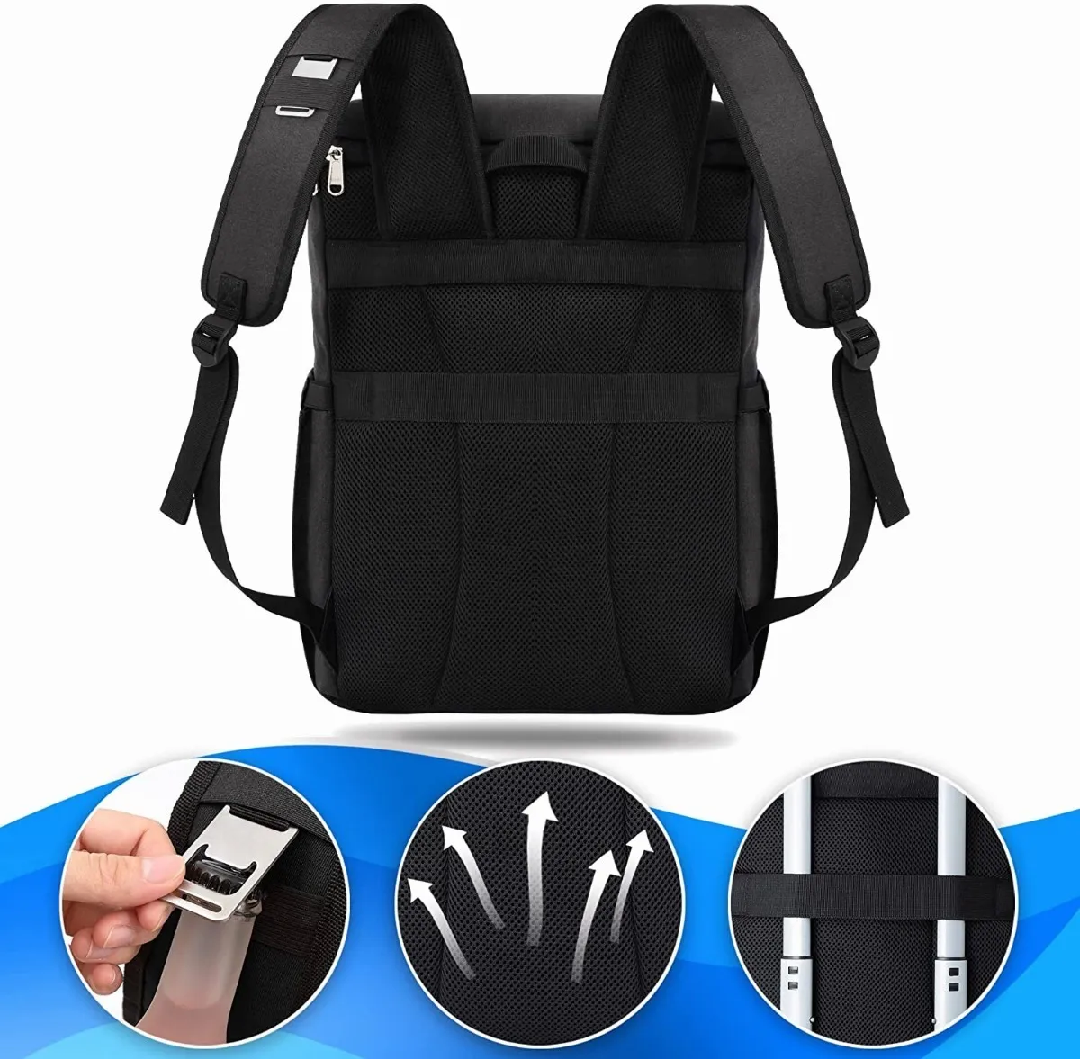 Foto 4 pulgar | Mochila Hieleras Eo Safe Imports Esi-3334 color Negro 7 Litros