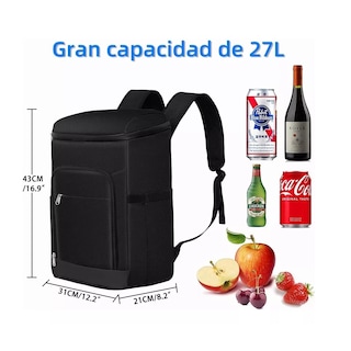 Foto 2 | Hielera Enfriador Bolsa Impermeable Portátil 27l Eo Safe Imports Esi-4536 color Negro