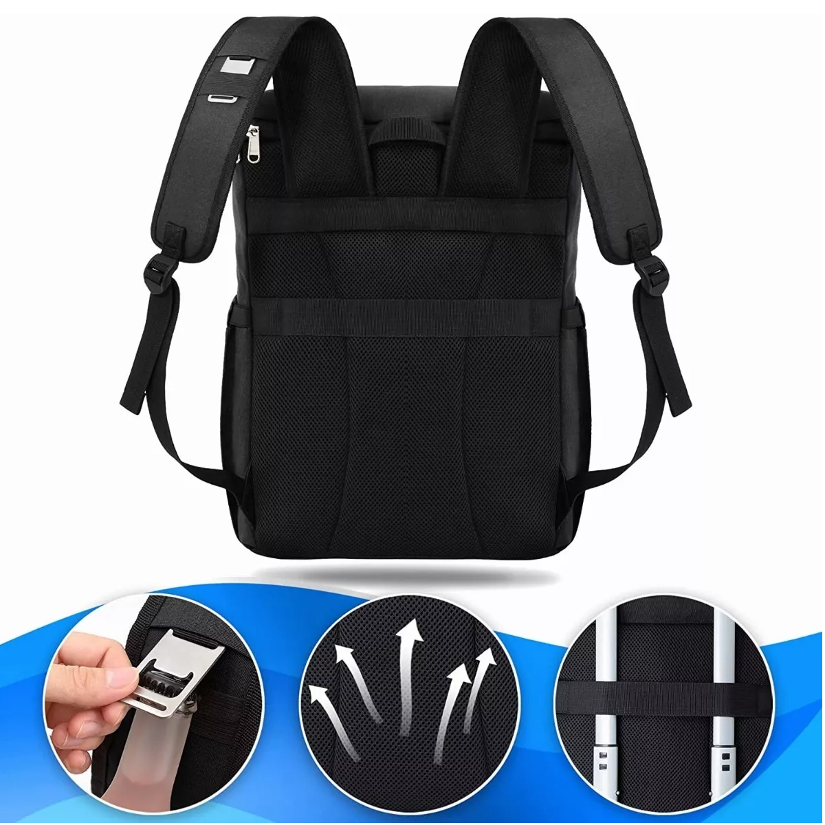 Foto 4 pulgar | Hielera Enfriador Bolsa Impermeable Portátil 27l Eo Safe Imports Esi-4536 color Negro