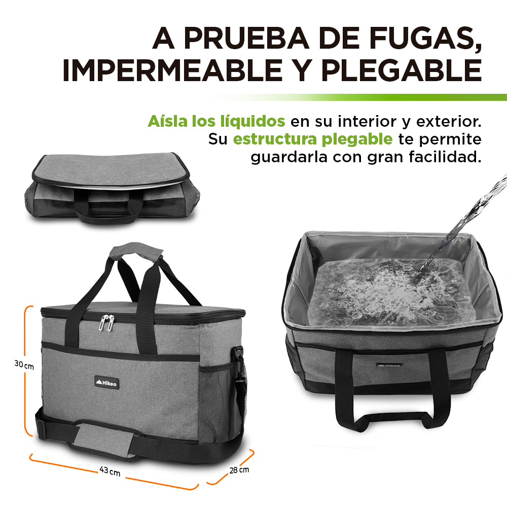 Foto 5 | Hielera Térmica Hikeo 83206 color Gris Extragrande 30 L