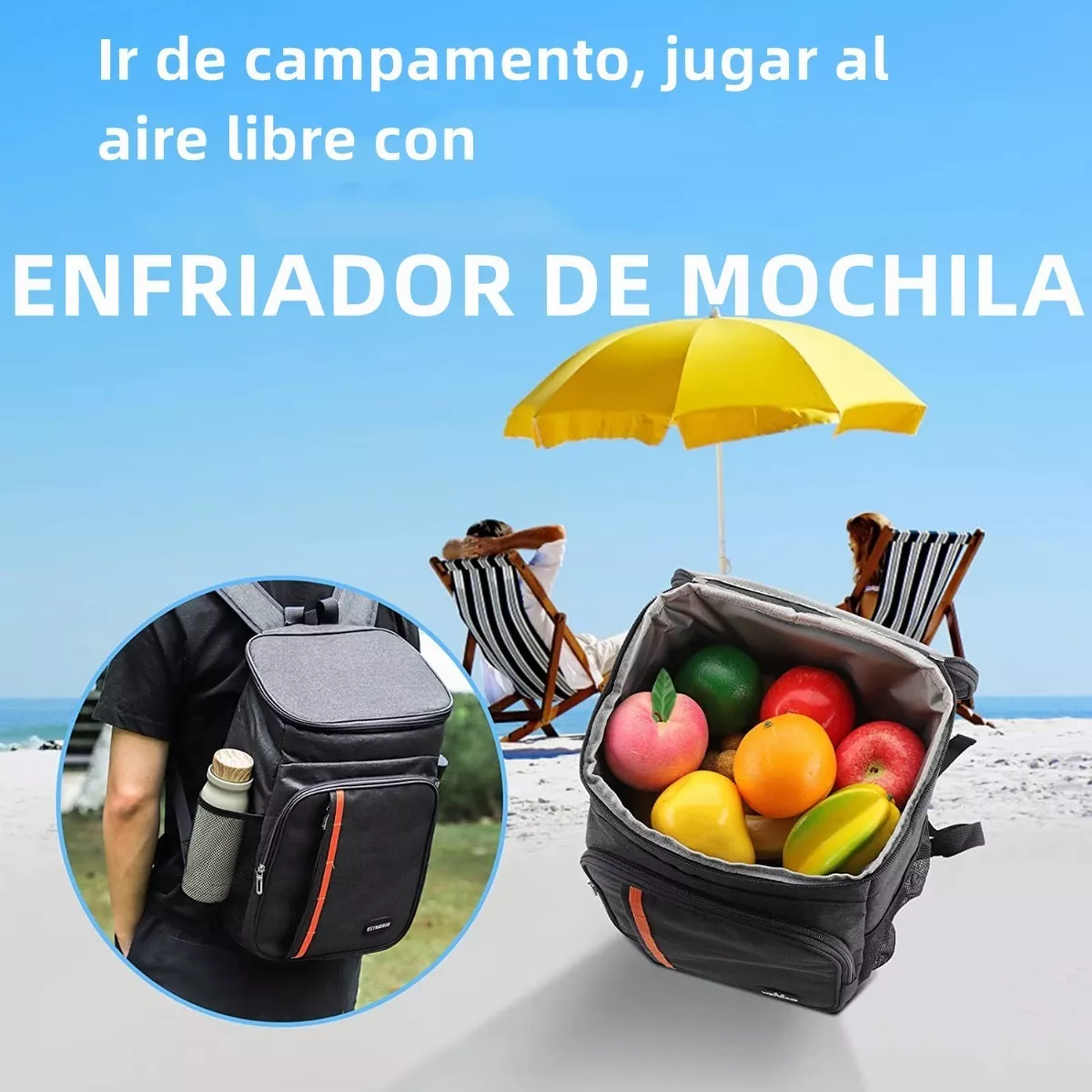 Foto 5 pulgar | Mochila Eo Safe Imports Esi5017 Impermeable color Negro