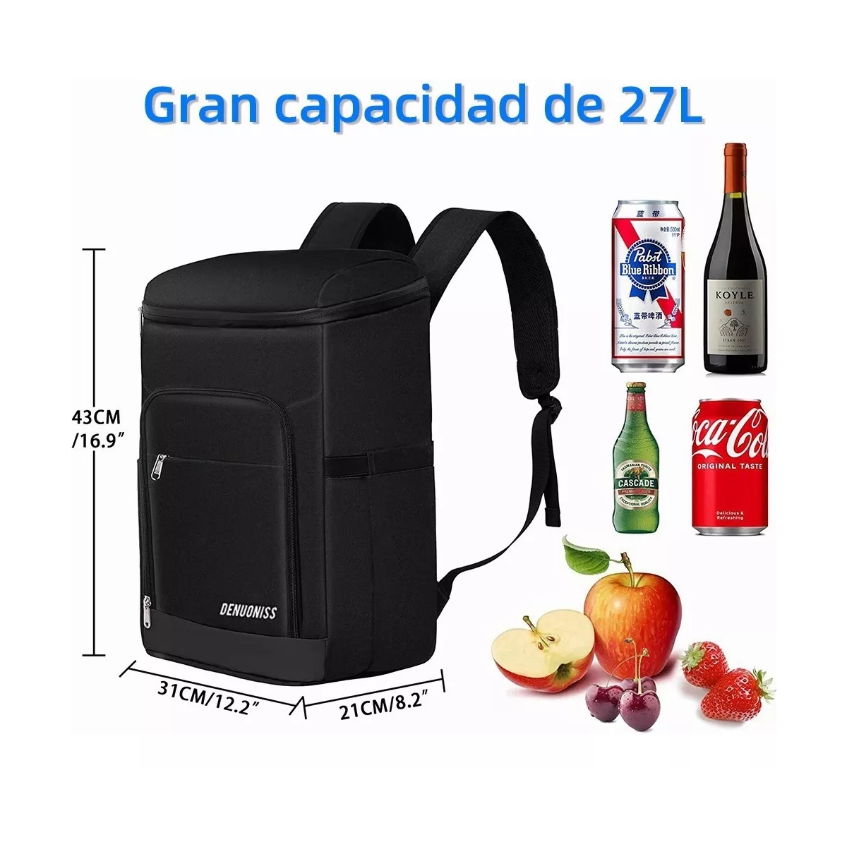 Foto 3 pulgar | Hieleras Bolsa Impermeable Portátil 27l Eo Safe Imports Esi-6864 color Negro