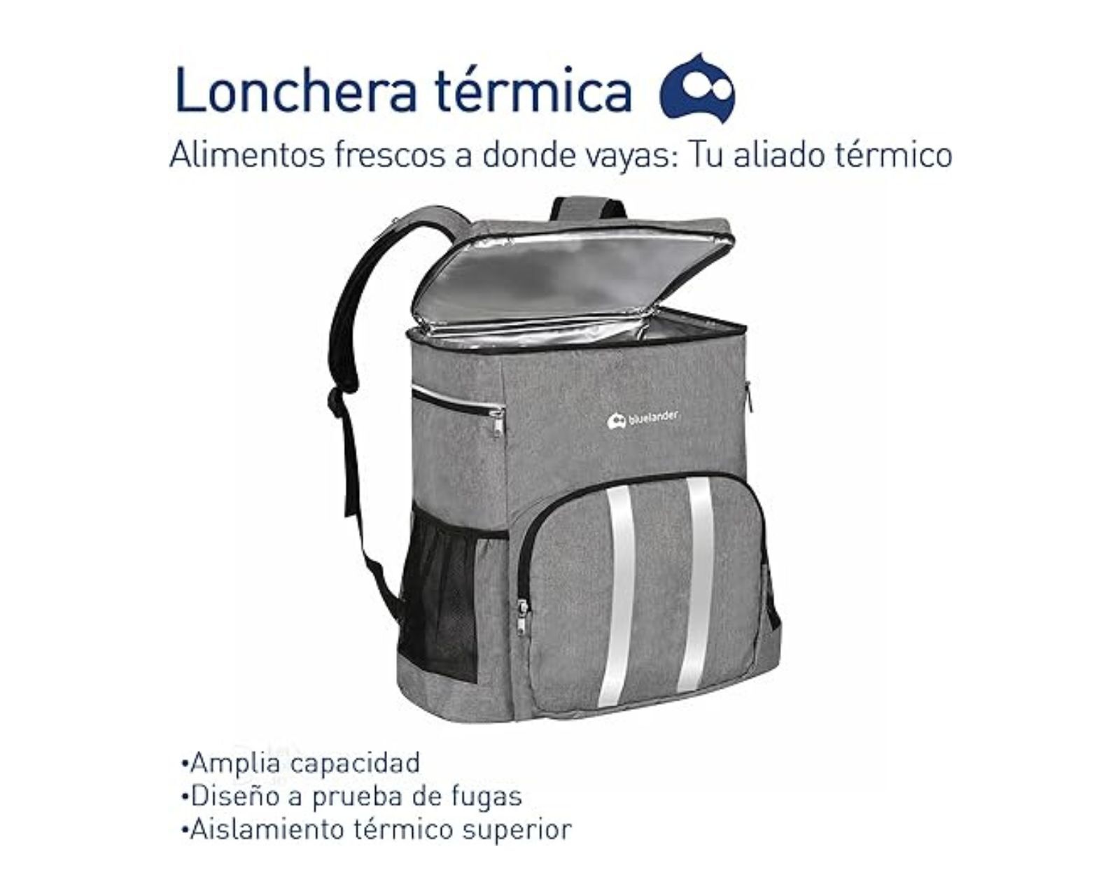 Foto 2 | Hielera Térmica Portatil Bluelander Gris 54 Latas