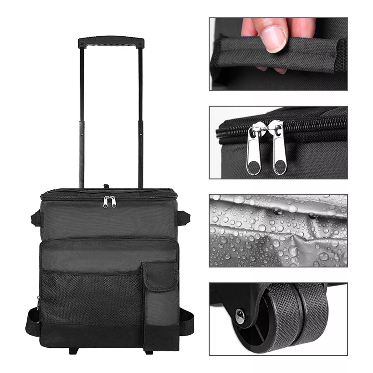 Foto 4 pulgar | Hielera Con Ruedas Bolsa Térmica Portátil 43l Eo Safe Imports Esi-13881 Negro