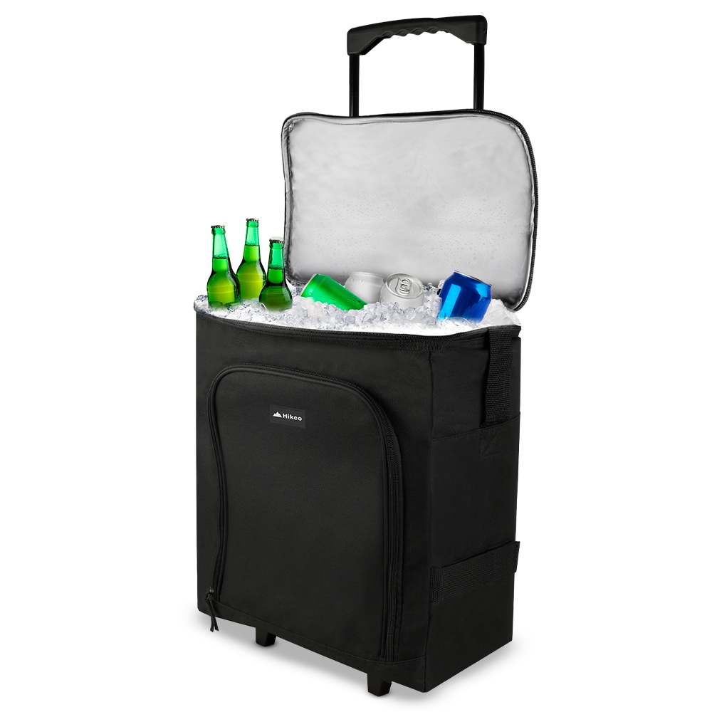 Hielera Térmica Aislada Plegable Para 40 Latas 25 Litros Con Correa, Hikeo, Color Negro $606
