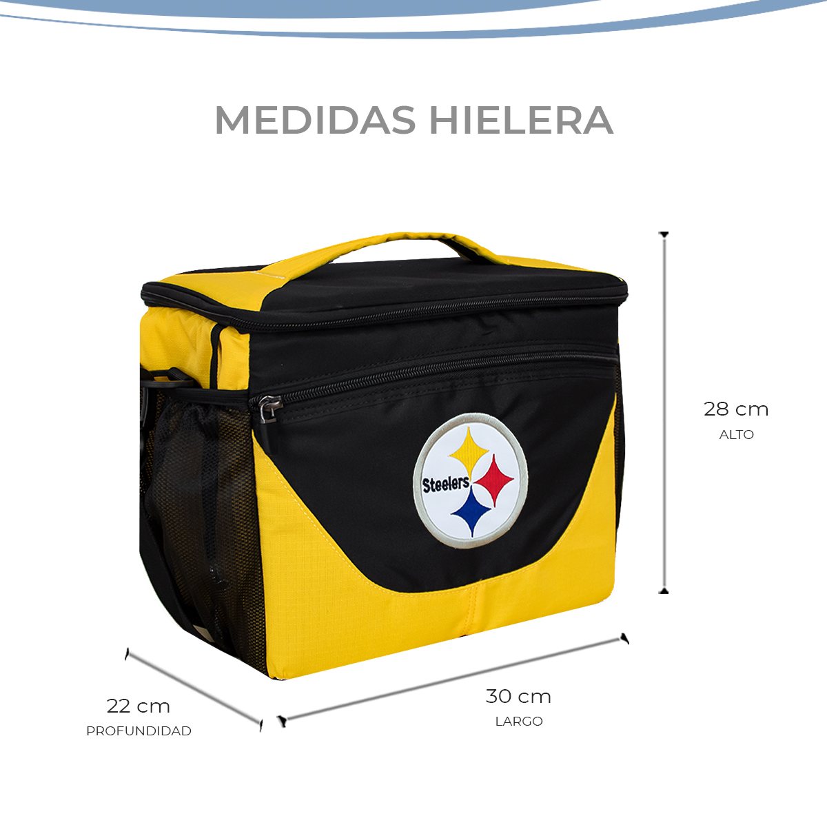 Foto 5 pulgar | Hielera 24 Latas Nfl Pittsburgh Steelers 100% Original