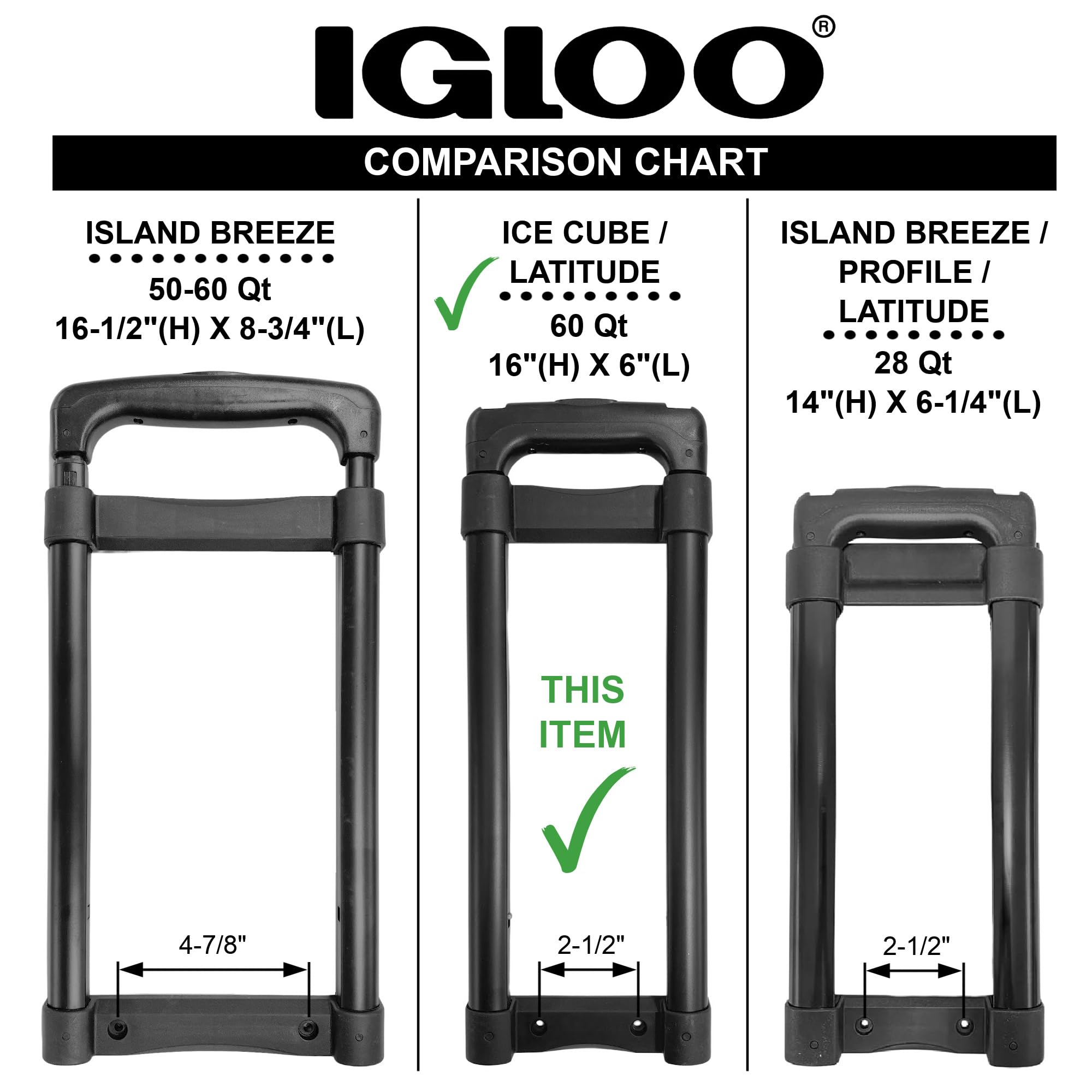 Foto 2 | Empuñadura Telescópica De Repuesto Para Igloo Ice Cube/latitude 60qt - Venta Internacional.